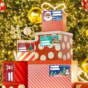 Etiquetas Adhesivas Rectangulares en Rollo para Embalaje, Etiquetas de Papel Kraft Navideñas para Decoración de Regalos de Navidad - Product Image 2