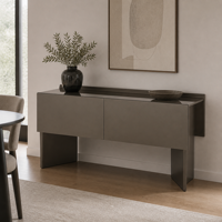 Table d'entrée en bois de style milanais italien sur mesure pour salon