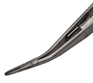 Porte-aiguille Castroviejo de 5.5 pouces avec inserts en carbure de tungstène coudé à 60 degrés en acier - Product Image 2