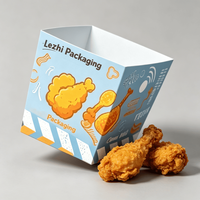 Boîte à emporter pour hamburgers et frites avec poignée, en papier kraft imprimé écologique pour l'emballage de livraison de restauration rapide