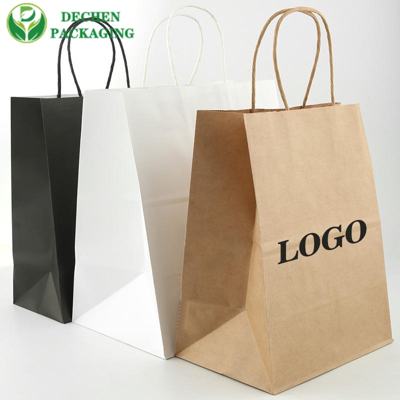 Bolsas de papel para compras estándar de exportación con asas al por mayor