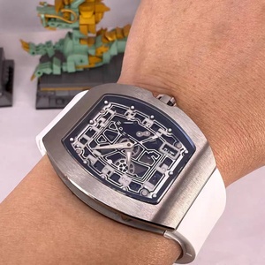 Montre mécanique automatique pour homme en or rose de luxe, version la plus élevée, ultra-fine, 67-01, saphir - Product Image 5
