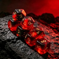 Dés à surfaces plates de 16 mm, dés en résine marbrée noir fumé et violet, dés à bords carrés pour jeux de rôle, cadeau d'Halloween