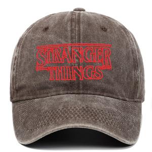 Casquettes de sport pour hommes <span class=keywords><strong>Stranger</strong></span> <span class=keywords><strong>Things</strong></span> de haute qualité, 6 panneaux, logo brodé personnalisé, casquettes de baseball classiques avec boucle en métal - Product Image 2