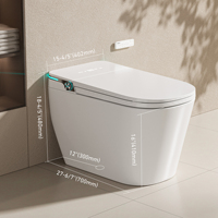 WC intelligent à poser au sol, finition dorée, multifonction, WC électronique intelligent monobloc pour la construction de villas haut de gamme