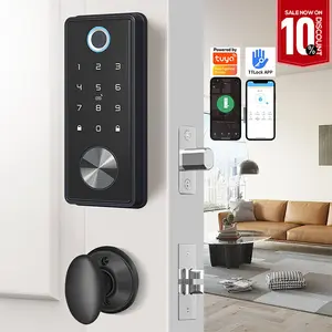 Fábrica Baixo Preço 60-70mm Auto Único Trava Tuya Bloqueio TTlock Impressão Digital Keyless Deadbolt Smart Door Lock