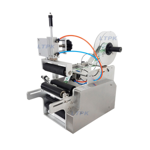 半自動手動テーブルトップジュース接着プラスチックガラス瓶ステッカー水筒ラベリングマシン - Product Image 3