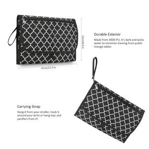 Cambiador de pañales portátil para bebé, cambiador de pañales para bebé, bolsa de viaje con bolsillo de toallitas, cambiador portátil de diseño inteligente - Product Image 6