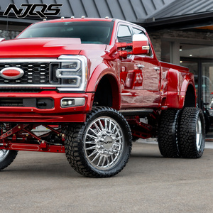 Jantes forgées NJQS pour camions, jantes personnalisées 22 24 26 28 PCD 10x225 8x200 avec capuchons flottants pour Ford F350 F450 GMC 3500 Chevrolet - Product Image 3