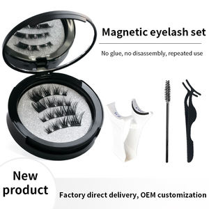 Großhandel 3D wieder verwendbare <span class=keywords><strong>3</strong></span> Magnet Wimpern Box benutzer definierte 3D natürliche magnetische Wimpern Verpackung mit Private Label - Product Image 2