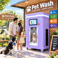 Station de lavage automatique intelligente pour chiens Drezen avec écran tactile, système de toilettage pour animaux de compagnie en libre-service avec paiement par code QR pour usage commercial