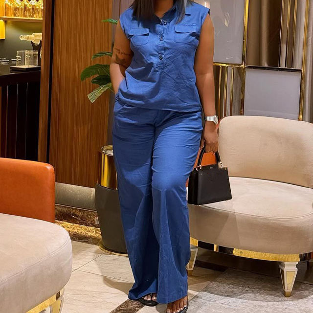 Gx3799 Fashion 2025 Summer Spring Casual Street Wear Trending Boutique Sleeveless Cargo Top And Pant 2 Piece Set Women