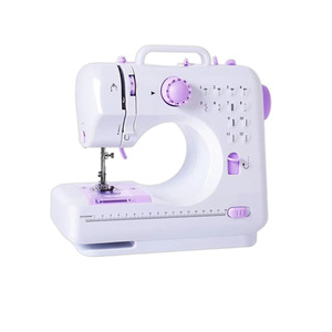 Machine à coudre surjeteuse portable mini pour la maison et les loisirs créatifs, idéale pour les débutants, avec pédale et fils à coudre - Product Image 1