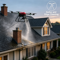 Drone de lavage de surface par pression pour toitures de bâtiments résidentiels, anti-vent et stable, OEM en gros pour usines