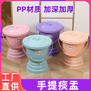 Orinal Cubierto Antiolores para Mujeres, Uso Doméstico, Dormitorio, Plástico con Tapa, para Adultos, Ancianos, Forma Redonda - Product Image 5
