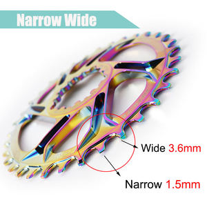 Plateau de chaîne en aluminium Dazzle Color à montage direct, 32-40 dents, léger, compatible avec les VTT - Product Image 4