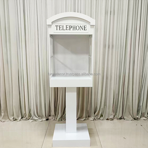 Fábrica al aire libre boda bienvenida cabina telefónica telón de fondo soporte mensaje Audio libro de invitados decoración del banquete de boda - Product Image 1