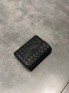 Cartera de Cuero Trenzado Más Vendida, Cartera de Piel de Vaca Trenzada para el Uso Diario, Organizador de Tarjetas de Lujo, Proveedor de Artículos de Boutique - Product Image 1