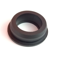Passe-câble en caoutchouc silicone à travers-trou pour bobine de passage de fil, protecteur de câble de châssis droit, noir et blanc