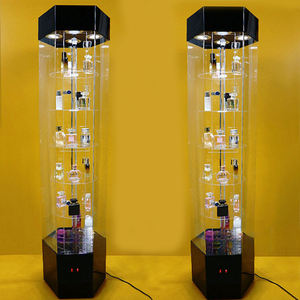 Современный экологичный напольный акриловый витринный шкаф для ювелирных изделий и парфюмерии с функцией замка - Product Image 6