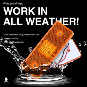 Feu <span class=keywords><strong>de</strong></span> signalisation orange homologué DOT KS16-104 12V 4LED, étanche IP65 pour camion, bus, <span class=keywords><strong>remorque</strong></span>, véhicule utilitaire - Product Image 5