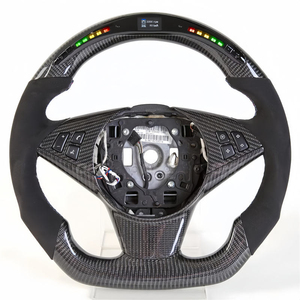Volant en cuir et fibre de carbone personnalisé, 3 branches, 40 mm, poignée ergonomique, style luxe/<span class=keywords><strong>sport</strong></span> pour E64 630i/645i/650i - Product Image 3