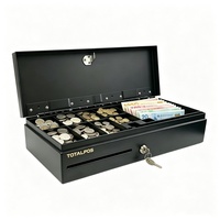 Tiroir-caisse de haute qualité 12/24V noir 170mm, mini tiroir-caisse métallique à rabat pour supermarché, boîte à monnaie sécurisée, système de caisse enregistreuse TPV
