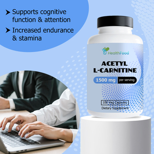 Private Label Acetyl L-Carnitine Capsules with Hypromellose Support Cognitive Function and Attention Vegetable Capsules - Product Image 4