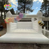 AirFunPro Jolie 13x13x11ft Adultes Blanc Mariage Intérieur Extérieur PVC Bâche Eco-Friendly Gonflable Castle Bounce House