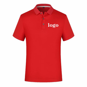 V cuello hombres mujeres algodón de gran tamaño logo texto impresión personalizada/bordado solapa publicidad camisetas - Product Image 3