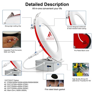 Lõm Thay Đổi Độ Sáng Zigbee Siêu Mỏng Antiglare Hiện Đại COB Vòng RGB Downlight Nhà Ở Thương Mại 20W 30W LED Bảng Điều Chỉnh Ánh Sáng - Product Image 3