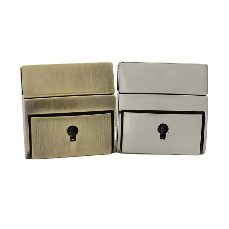 Nolvo World 42*42*5mm Metal Calsp decorative Purse Push Lock Press Twist Lock key For Handbag Leather Hardware