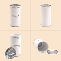 Emballage de tube en papier cosmétique de luxe rouge avec logo personnalisé, couvercle métallique pour parfum, huile essentielle, crème pour le visage de 50 ml - Écologique