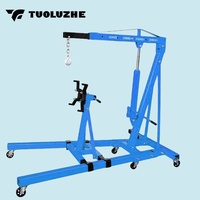 Support de moteur rotatif pour l'entretien des moteurs de voiture, grue d'atelier hydraulique pliable de 2 tonnes