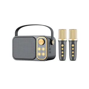 Portable Famille KTV Audio Extérieur Téléphone Ordinateur Karaoké Microphone Subwoofer Mini Sans Fil Microphone Haut-Parleur