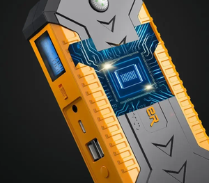 Autoway Démarreur de voiture à charge rapide haute puissance 12V Batterie de secours portable Booster 600A/1000A Courant de pointe Lumière LED Anti-étincelles - Product Image 5