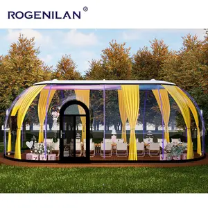 ROGENILIN Tente dôme de taille personnalisée Hôtel pour hôtel de villégiature PC Dome Glamping Tente avec réfrigération et éclairage LED