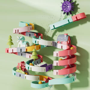Mur <span class=keywords><strong>de</strong></span> toboggan pour enfants gros blocs <span class=keywords><strong>de</strong></span> construction <span class=keywords><strong>de</strong></span> particules assemblés <span class=keywords><strong>puzzle</strong></span> et amusant Rolling ball bébés tournent la musique jouets <span class=keywords><strong>de</strong></span> <span class=keywords><strong>bain</strong></span> - Product Image 1
