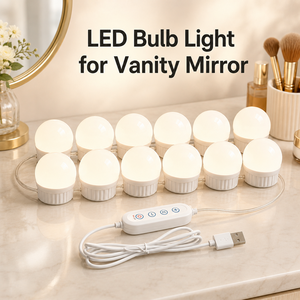 Customizable LED Mirror <b>Light</b> Kit for Makeup Mirror USB Powered 12 Bulb Vanity <b>Lights</b> with <b>Touch</b> Dimmer - Product Image 1