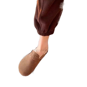 2024 automne hiver femmes à semelles épaisses Birkenstocks bottes de neige en cuir véritable velours chaud vêtements d'extérieur en cuir véritable fourrure Plus - Product Image 1