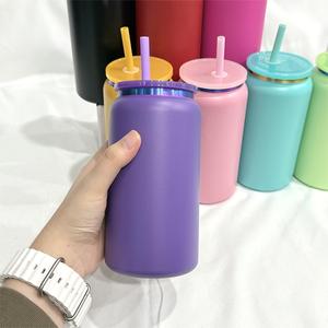 Novo 16oz <span class=keywords><strong>Rainbow</strong></span> Plate Powder Coat Copo Copo De Aço Inoxidável Colorido <span class=keywords><strong>Rainbow</strong></span> Plate Cup - Product Image 5