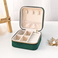 Boîte de rangement pour bijoux multifonctionnelle, grande, faite à la main, 100 pièces, nouveau design, étui rectangulaire en cuir PU, miroir