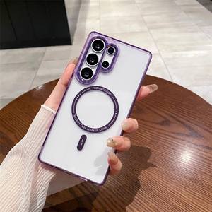 Custodia Magnetica Trasparente Originale per <span class=keywords><strong>Samsung</strong></span> S25 S22 S23 Ultra S24 Plus <span class=keywords><strong>A35</strong></span> A55, Ricarica Wireless, Antiurto, <span class=keywords><strong>Cover</strong></span> Trasparente - Product Image 3