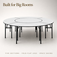Table ronde modulaire pliable pour banquet, 10 pièces, pour hôtel, mariage, événement, restauration, fête, exposition