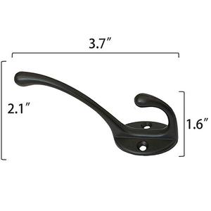Ganchos de pared resistentes para abrigos, perchas retro de doble punta para sombreros y accesorios, con 2 tornillos - Product Image 5