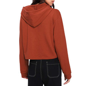 Sweat à capuche décontracté pour femme, style yoga et sport, personnalisable, en coton, couleur unie, grande taille - Product Image 2