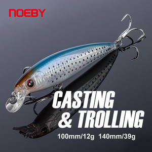 NOEBY Pesca Flottant Appâts Basse Peu Profonde Minnow Leurre Appâts Artificiels D'eau Salée Wobbler Leurre - Product Image 3