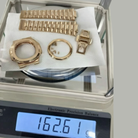 Montre personnalisée ronde en or 18 carats 41 mm avec moissanite VVS Diamant, montre-bracelet haut de gamme pour homme, idéale pour les cérémonies