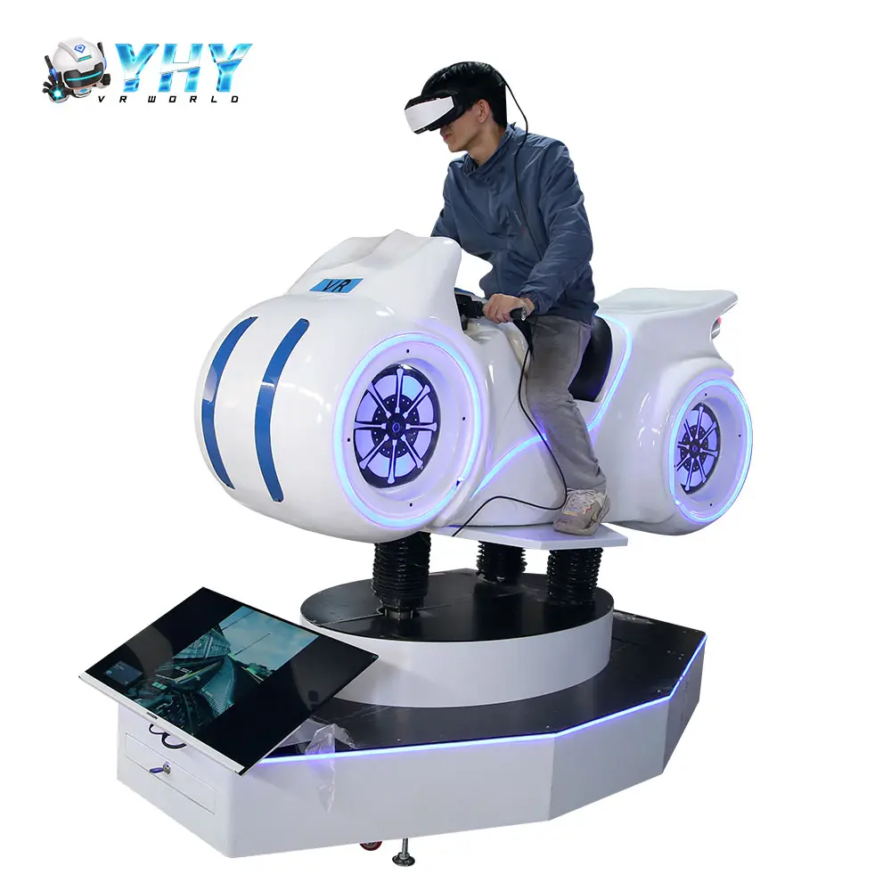 Theme Park YHY Moto Simulator Amusement Park Ride 9D Vr Speed Racing Simulator Games Machine