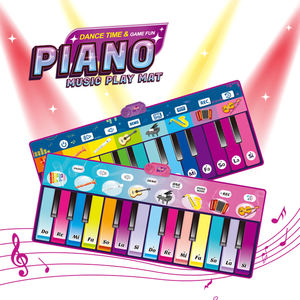 <span class=keywords><strong>Tapis</strong></span> <span class=keywords><strong>musical</strong></span> <span class=keywords><strong>interactif</strong></span>, <span class=keywords><strong>tapis</strong></span> sonore tactile avec plusieurs mélodies et modes d'apprentissage, jouet éducatif, jeu de rythme familial - Product Image 2